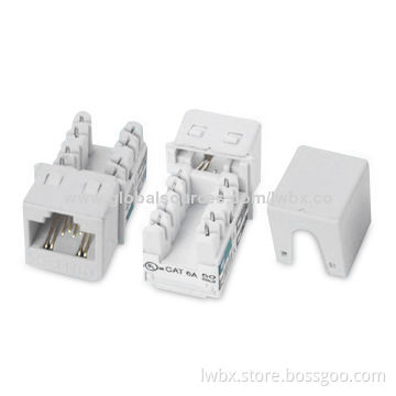 Category 6A Keystone IDC Jack with 22 to 26AWG Wire Gauge and High Temperature Thermoplastic Housing